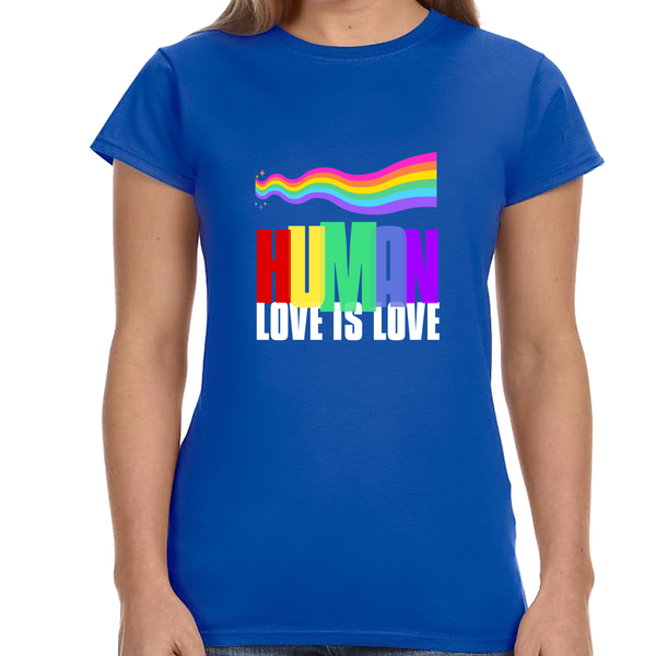 LGBTQ Human Rainbow Shirt Women Men Gay Pride Shirt Rainbow Shirts for Women