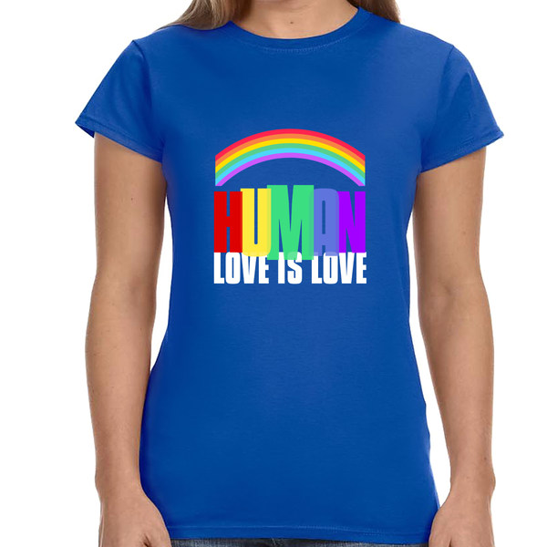 LGBT Human Rainbow Shirt Men Women Gay Pride Shirt Rainbow Shirts for Women