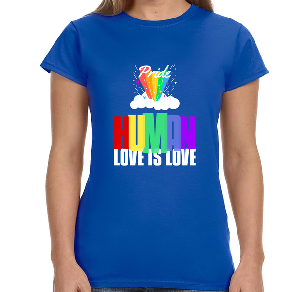 LGBT Human Rainbow Shirt Gay Lesbian Pride Shirt Rainbow Shirts for Women