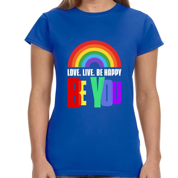 Be You LGBT Flag Lesbian Pride Month Transgender Rainbow Gay Shirts for Women