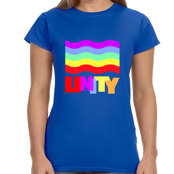 Unity LGBT Love Live Be Happy Love Print LGBT Equality Womens Shirts