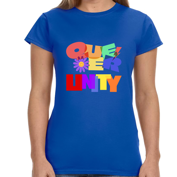 Unity LGBT Flag Lesbian Pride Month Transgender Rainbow Gay Shirts for Women