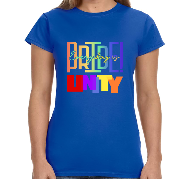 Unity LGBT Flag Lesbian Gay Pride Month Rainbow Transgender Womens T Shirts