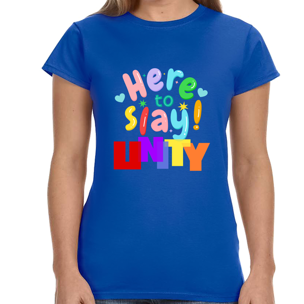 Unity Shirt LGBT Pride Rainbow Flag Lesbian Gay Pride Ally Shirts for Women