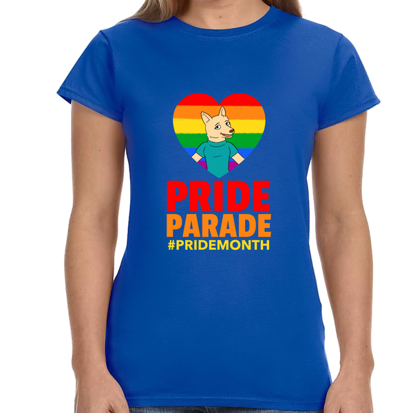 Pride Parade LGBT Flag Gay Pride Month Rainbow Lesbian Womens Shirts