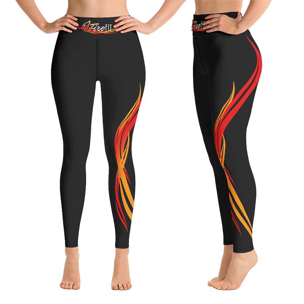 Fire Fit Yoga Pants for Women Yoga Leggings for Women Butt Lift Tummy Control Black Workout Leggings - Fire Fit Designs