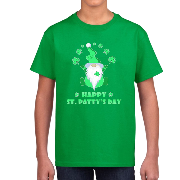 Kids St Patricks Day Shirt Cute Irish Gnome Funny Shamrock St Patricks Day Shirt Boys Irish Shirt