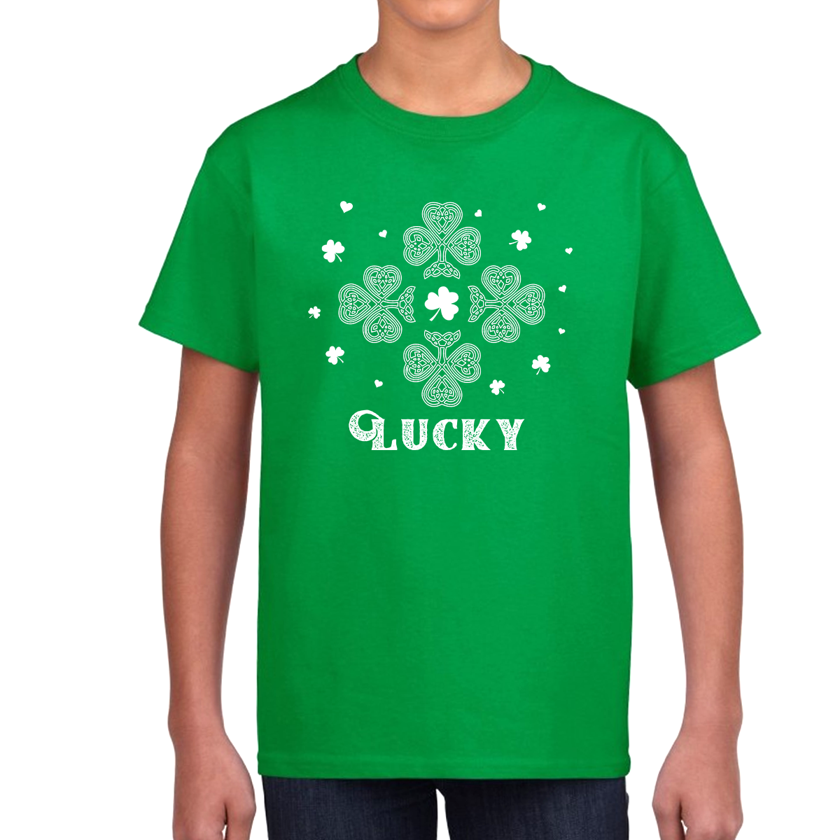 Kids St Patricks Day Shirt Lucky Clover St Pattys Day Shirts For Boys St Patrick's Day Shamrock Shirt