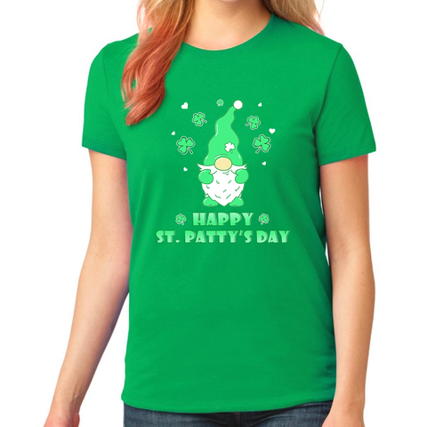 St Patricks Day Shirt Kids Cute Clover St Pattys Day Shirts For Girls Irish Gifts For Girls Gnome Shirt