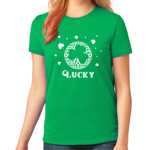 Girls St Patricks Day Shirt Lucky Kids St Patricks Day Shirts Cute Shamrock Lucky St Pattys Day Shirt