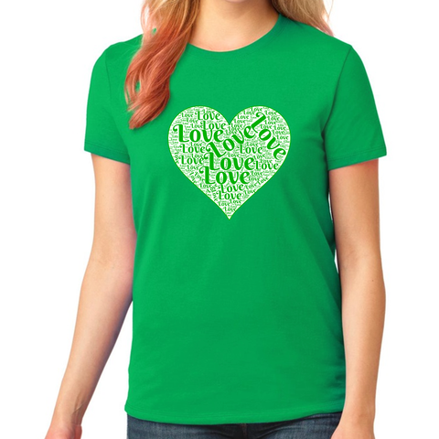 Girls St Patricks Day Shirt St Patricks Day Shirt Girls Love Irish Cute St Patricks Day Irish Heart Shirt