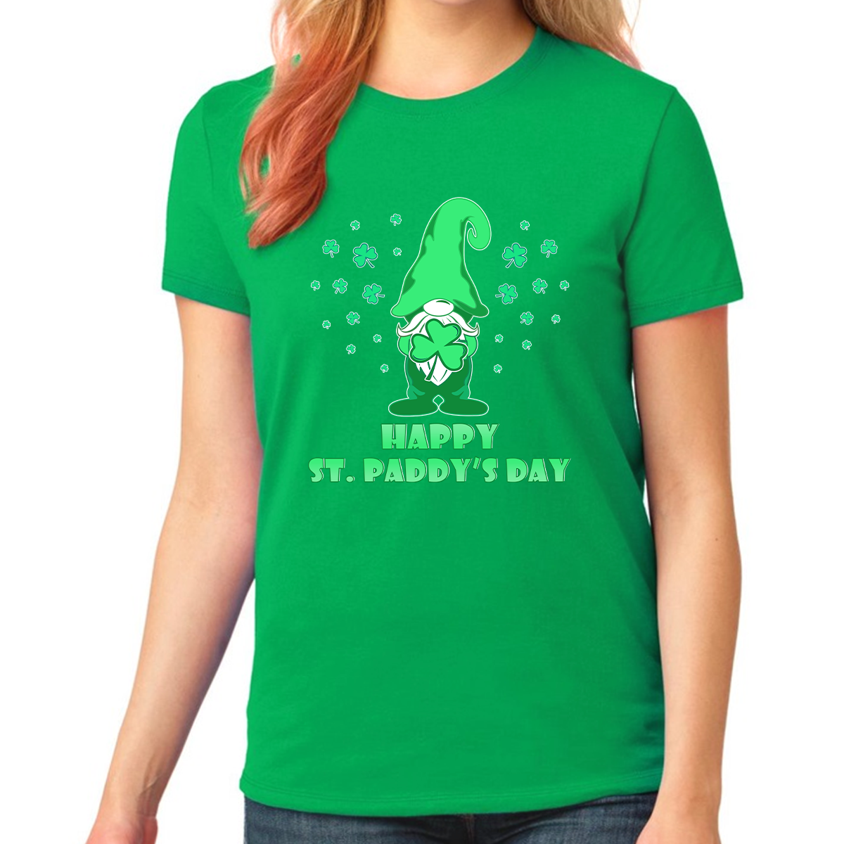 St Patricks Day Shirt Girls Cute Irish Gnome Funny Shamrock St Pattys Day Shirts For Girls Gnome Shirt