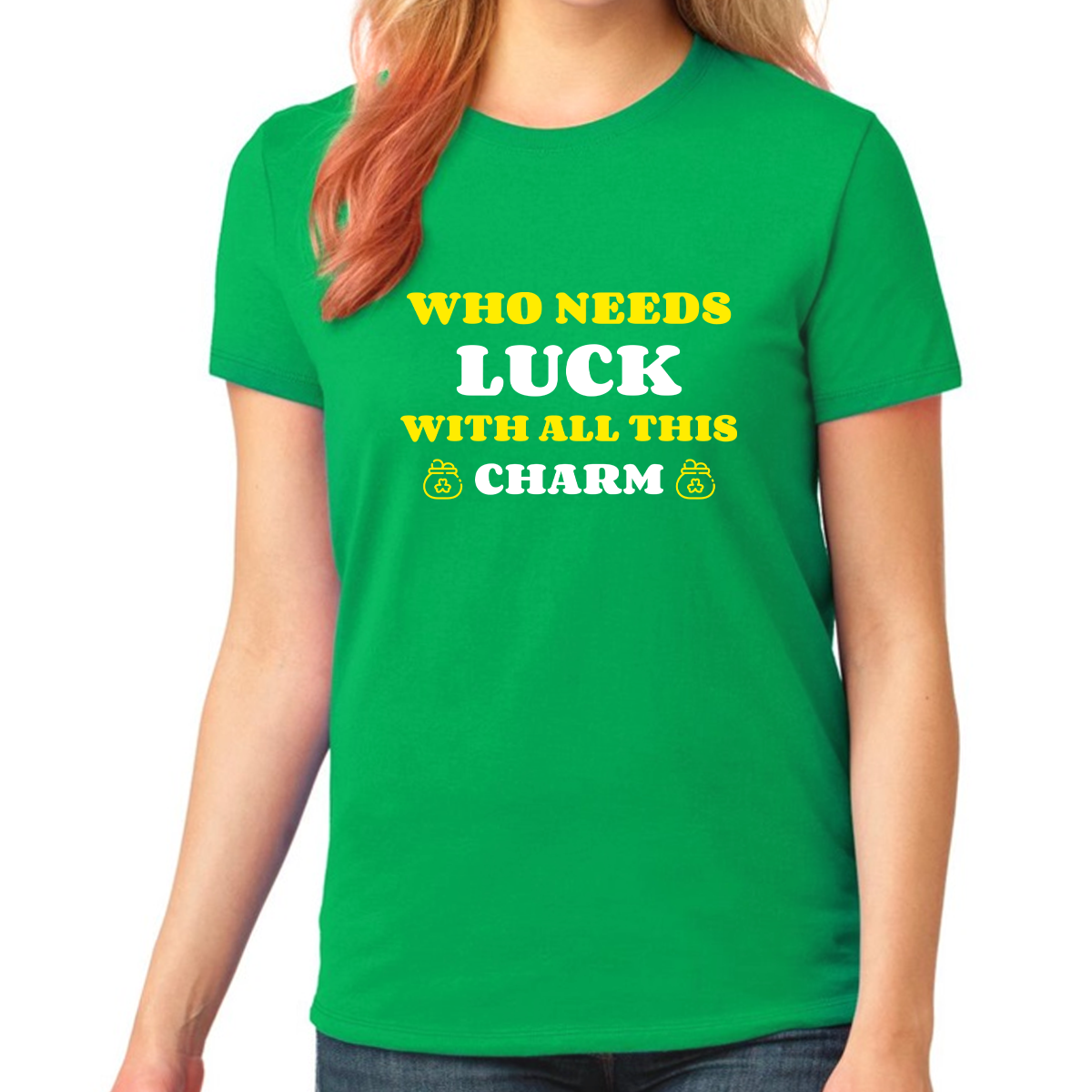 St Patricks Day Shirt Kids Saint Patricks Day Shirts Girls Irish Who Needs Luck with All This Charm Shirt