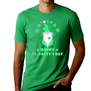 Mens St Patricks Day Shirt Cute Irish Gnome Shamrock Funny St Patricks Day Shirt Men Irish Shirt