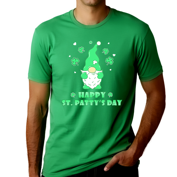 St Patricks Day Shirt Men Clover St Pattys Day Shirts For Men Irish Gifts For Men Funny Gnome Shirt