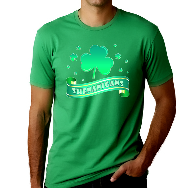 Funny St Patricks Day Shirt Men Shenanigans Shamrock Shirt Saint Patricks Day Shirts Men Irish Shirt