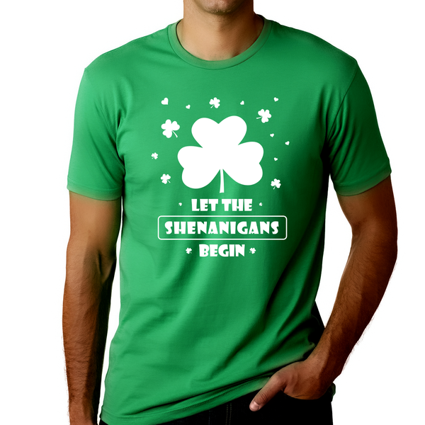 St Patricks Day Shirt Men Irish Lucky Clover Shamrock St Patricks Day Shirt for Men Shenanigans Shirt