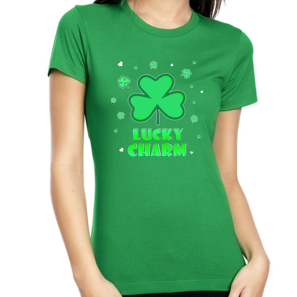 Womens St Patricks Day Shirt Lucky Charm Clover St Pattys Day Shirts For Women St Patrick's Day Shirt
