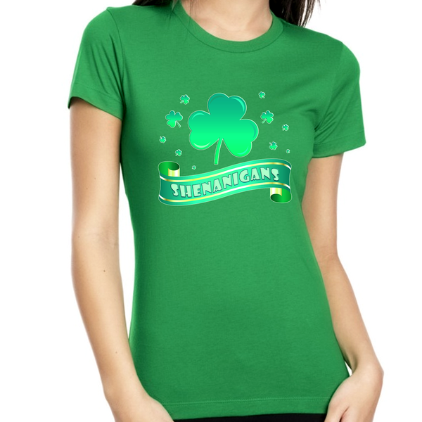 Funny St Patricks Day Shirt Women Shenanigans Shamrock Shirt Saint Patricks Day Shirts Women Irish Shirt