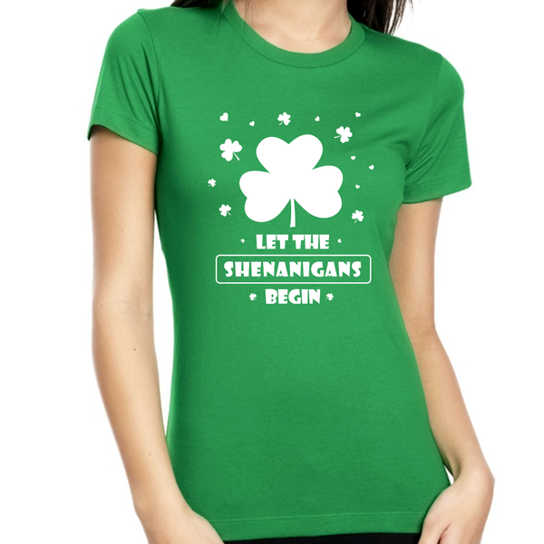St Patricks Day Shirt Women Irish Lucky Clover Shamrock St Patricks Day Shirt for Women Shenanigans Shirt
