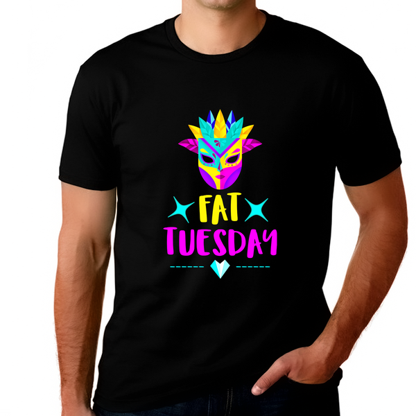 Funny Fat Tuesday Mardi Gras Shirt for Men Plus Size XL 2XL 3XL 4XL 5XL Mardi Gras Outfit for Men Plus Size