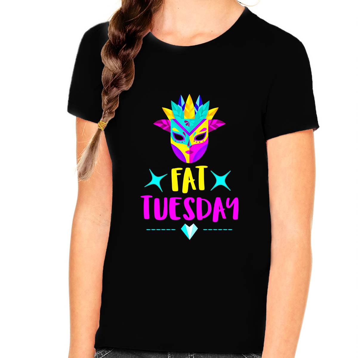 Fat Tuesday Mardi Gras Shirts for Girls Mardi Gras Mask Mardi Gras Shirt NOLA Mardi Gras Outfit for Girls