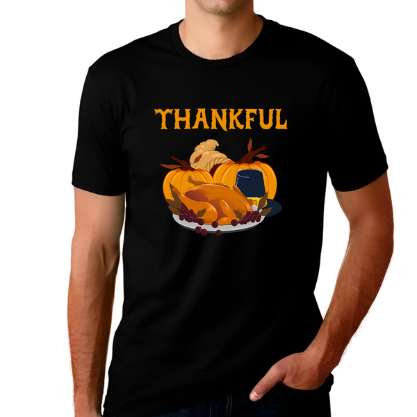 Thanksgiving Dinner Shirt Turkey Shirt Thankful Shirts for Men Mens Fall Shirts Fall Clothes for Men