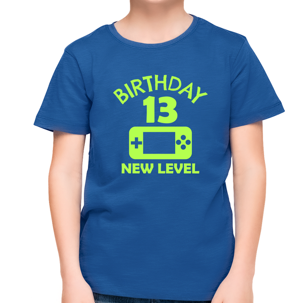 13th Birthday Boy 13 Year Old 13th Birthday Level 13 Gamer Shirts for 13th Birthday Boy Shirt