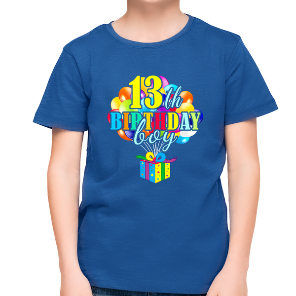 13th Birthday Boy Shirt 13 Year Old Boys Birthday Shirt Boy 13th Birthday Shirts for Boys Birthday Gift