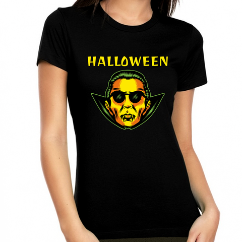 Vampire Halloween Shirts for Women Cool Dracula Shirt Halloween Tshirts Women Halloween Clothes for Women
