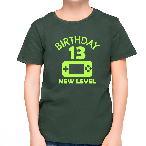 13th Birthday Boy 13 Year Old 13th Birthday Level 13 Gamer Shirts for 13th Birthday Boy Shirt