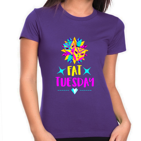 New Orleans Mardi Gras Shirts for Women Funny Fat Tuesday Shirt NOLA Shirt Mask Mardi Gras Outfit for Women