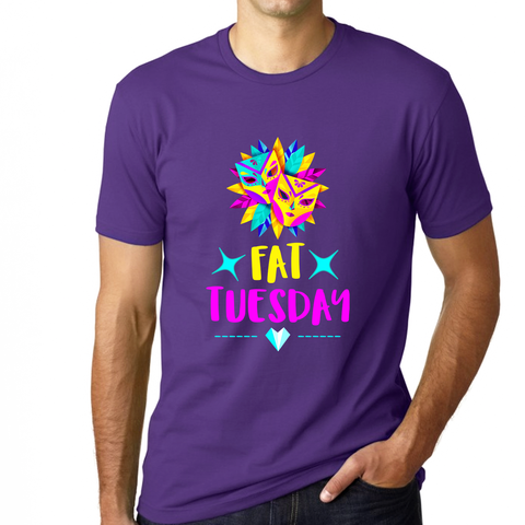 New Orleans Mardi Gras Shirt for Men Funny Fat Tuesday Shirt NOLA Shirt Mask Mardi Gras Outfit for Men