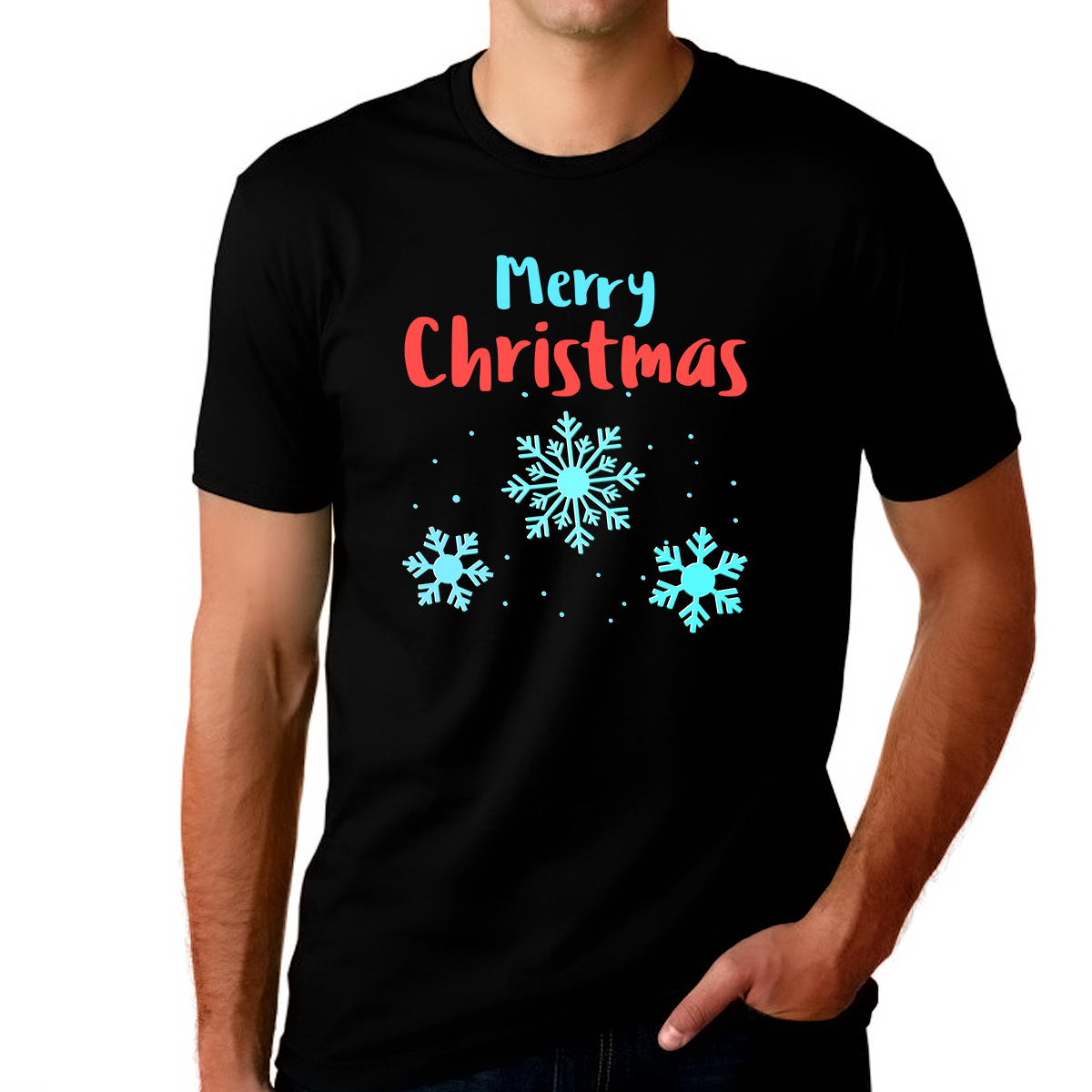 Funny Snowflake Christmas TShirts for Men Funny Mens Christmas Pajamas for Family Mens Christmas Shirt