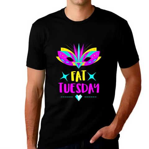 Fat Tuesday Mask Mardi Gras Shirts for Men Fat Tuesday Shirts New Orleans Mardi Gras Outfit for Men