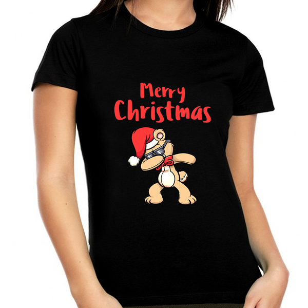 Cute Teddy Bear Funny Christmas Shirts for Women Plus Size Christmas Shirt Womens Christmas Shirt Plus Size