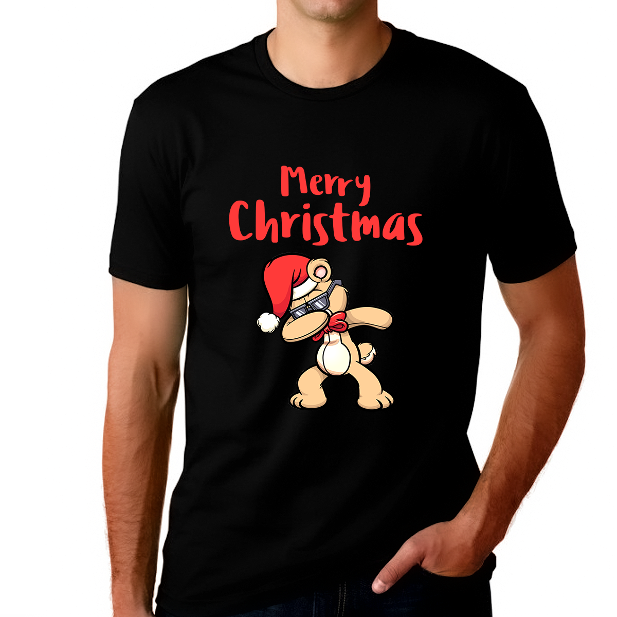 Funny Teddy Bear Funny Christmas TShirts for Men Christmas Tshirt Mens Christmas Shirt Christmas Gifts