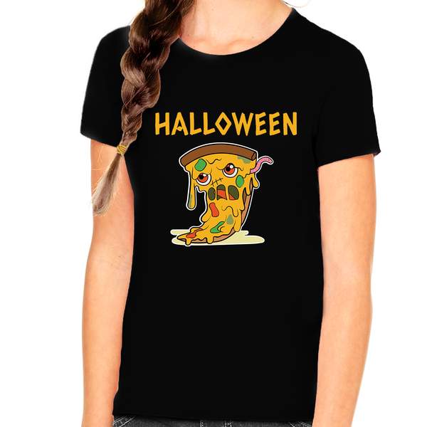 Zombie Pizza Funny Halloween T Shirts for Girls Halloween Shirts for Girls Halloween Shirts for Kids