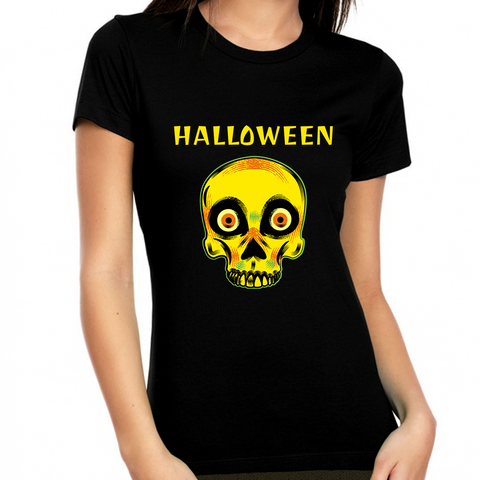 Skull Womens Halloween Shirts Skeleton Shirt Women Halloween Shirts for Women Halloween Tops for Women