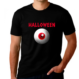 Eyeball Halloween T Shirts for Men Plus Size 1XL 2XL 3XL 4XL 5XL Red Eye Shirt Halloween Costumes for Big Men