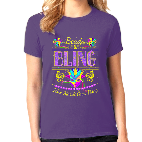 Cute Mask Mardi Gras Shirts Beads and Bling It's a Mardi Gras Shirt NOLA Shirt Mardi Gras Outfit for Kids