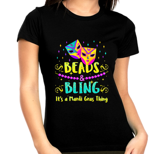 Beads and Bling It's a Mardi Gras Thing Shirts Plus Size Mardi Gras Shirt Plus Size Women Mardi Gras Outfit
