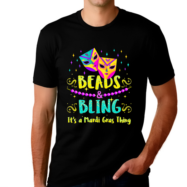 Beads and Bling It's a Mardi Gras Thing Shirts Mardi Gras Shirt for Men NOLA Mardi Gras Outfit for Men