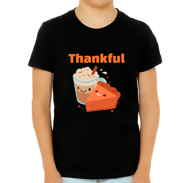 Boys Thanksgiving Shirt Fall Coffee Shirt Thankful Shirts for Kids Fall Shirt Thanksgiving Shirts for Kids