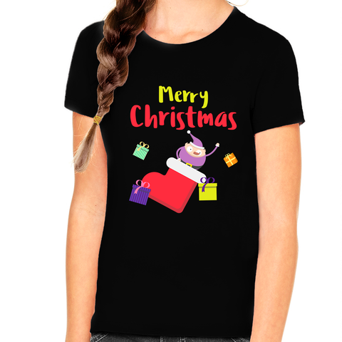 Funny Elf Kids Christmas Shirt Funny Christmas Shirts for Girls Funny Girls Christmas Shirt Christmas Gift