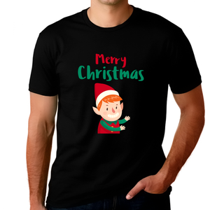 Funny Elf Plus Size Christmas Pajamas for Men Plus Size Christmas TShirts Funny Mens Christmas Shirt