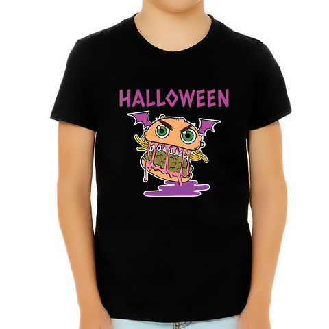 Mad Burger Boys Halloween Shirt Halloween Tops Spooky Food Boys Halloween Shirt Halloween Shirts for Kids