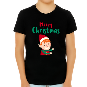 Funny Elf Cute Kids Christmas Shirts for Boys Christmas TShirts Funny Kids Christmas Shirt Christmas Gift
