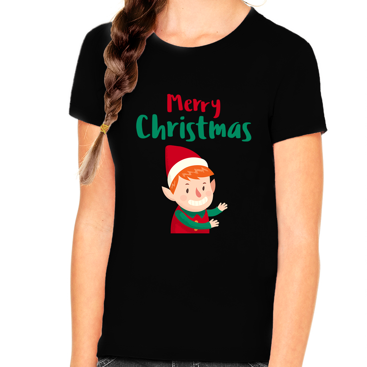 Funny Elf Cute Kids Christmas Shirt for Girls Christmas TShirts Funny Kids Christmas Shirt Christmas Gift