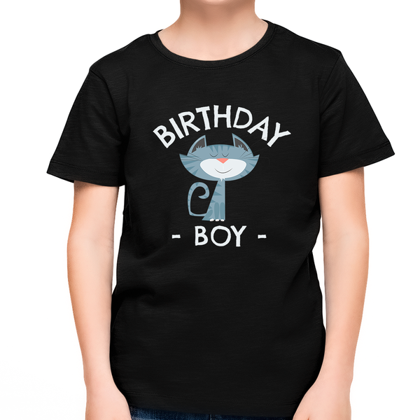 Birthday Boy Shirt Youth Toddler Birthday Shirt Kitten Birthday Shirt Birthday Boy Gift
